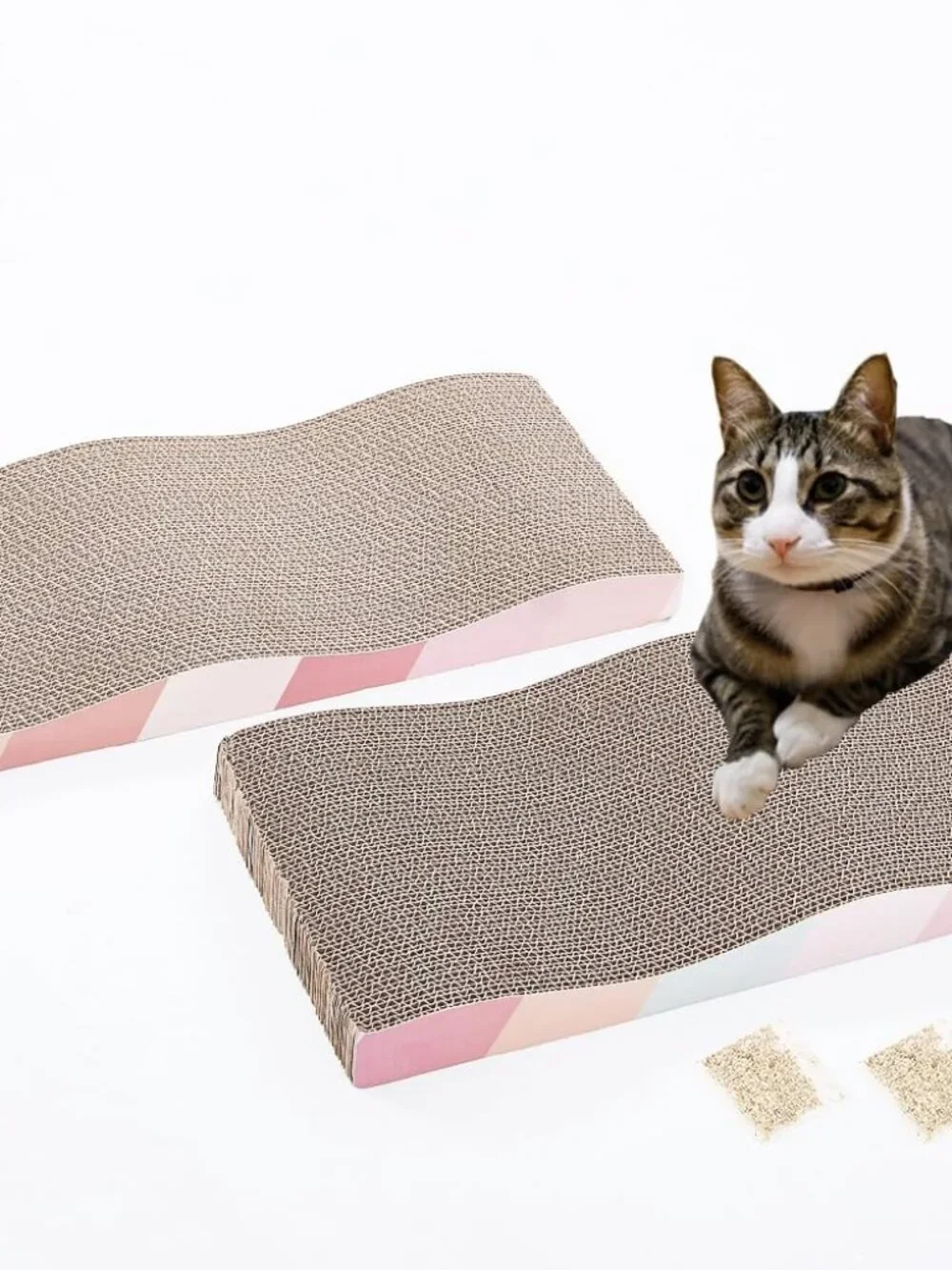 SIDAZON Cat Scratching Board cat Scratcher Cat Scratch Pad Cardboard cat scratch